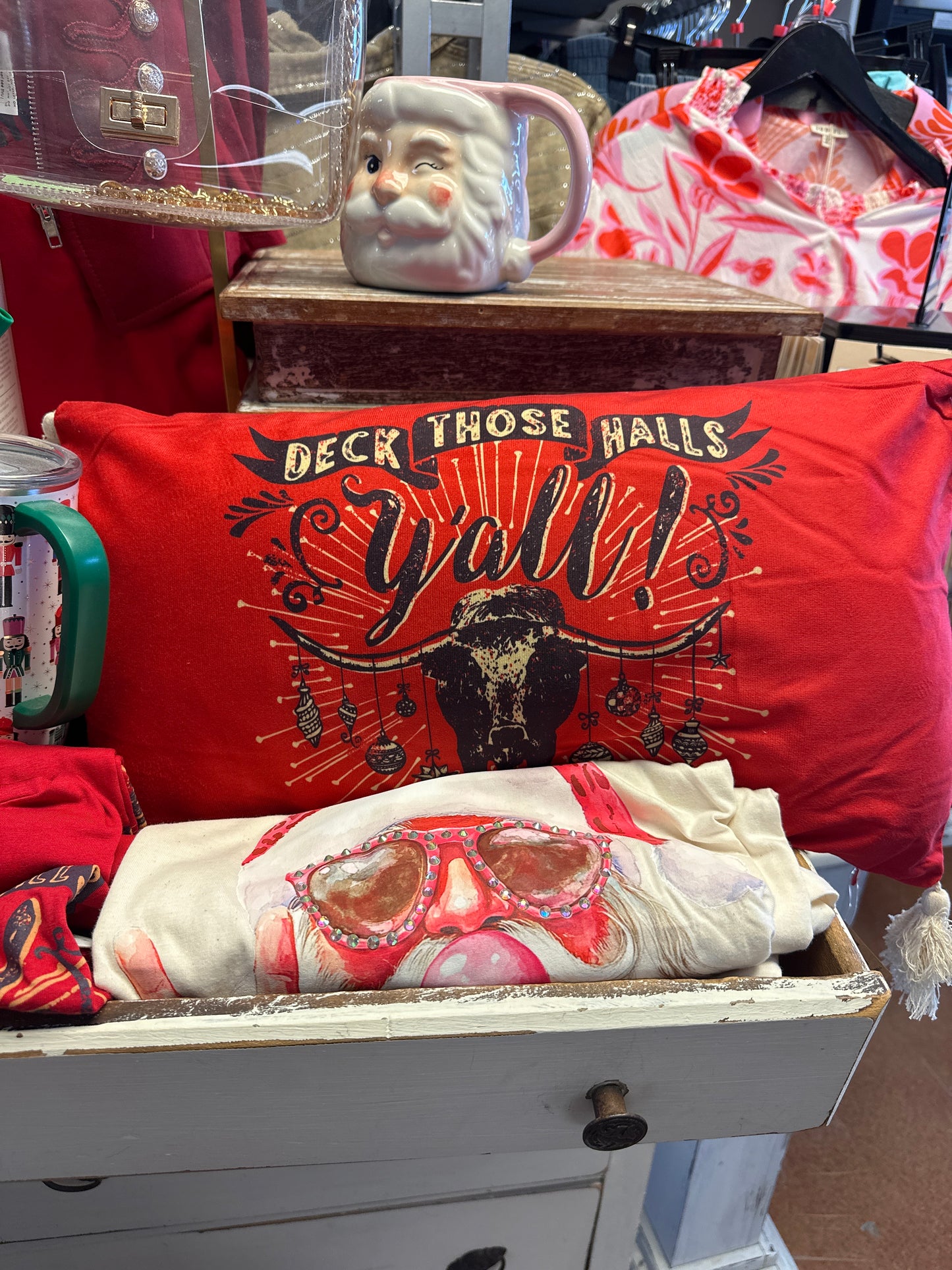 Deck the halls light up pillow