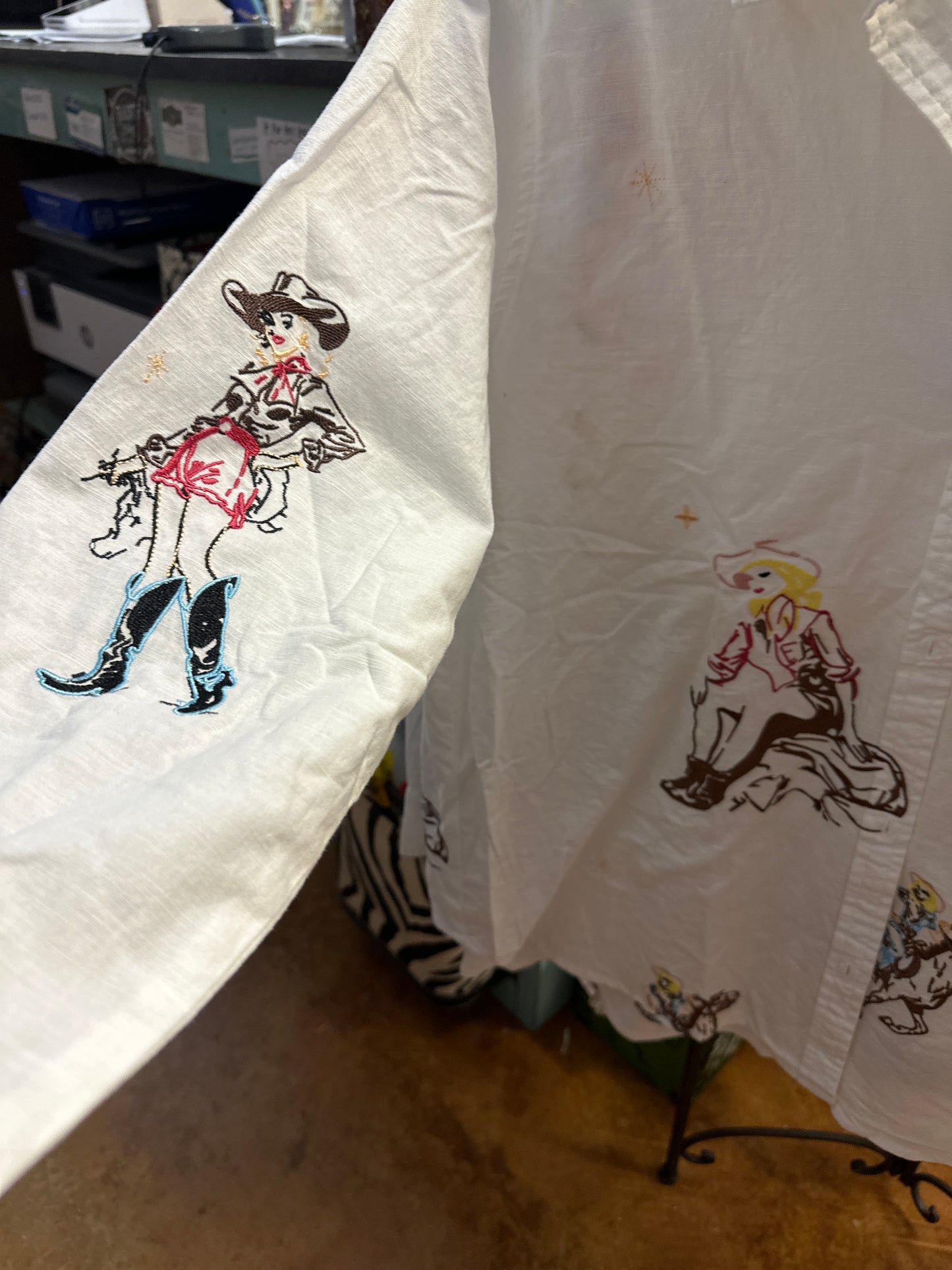 Sally embroidered button up