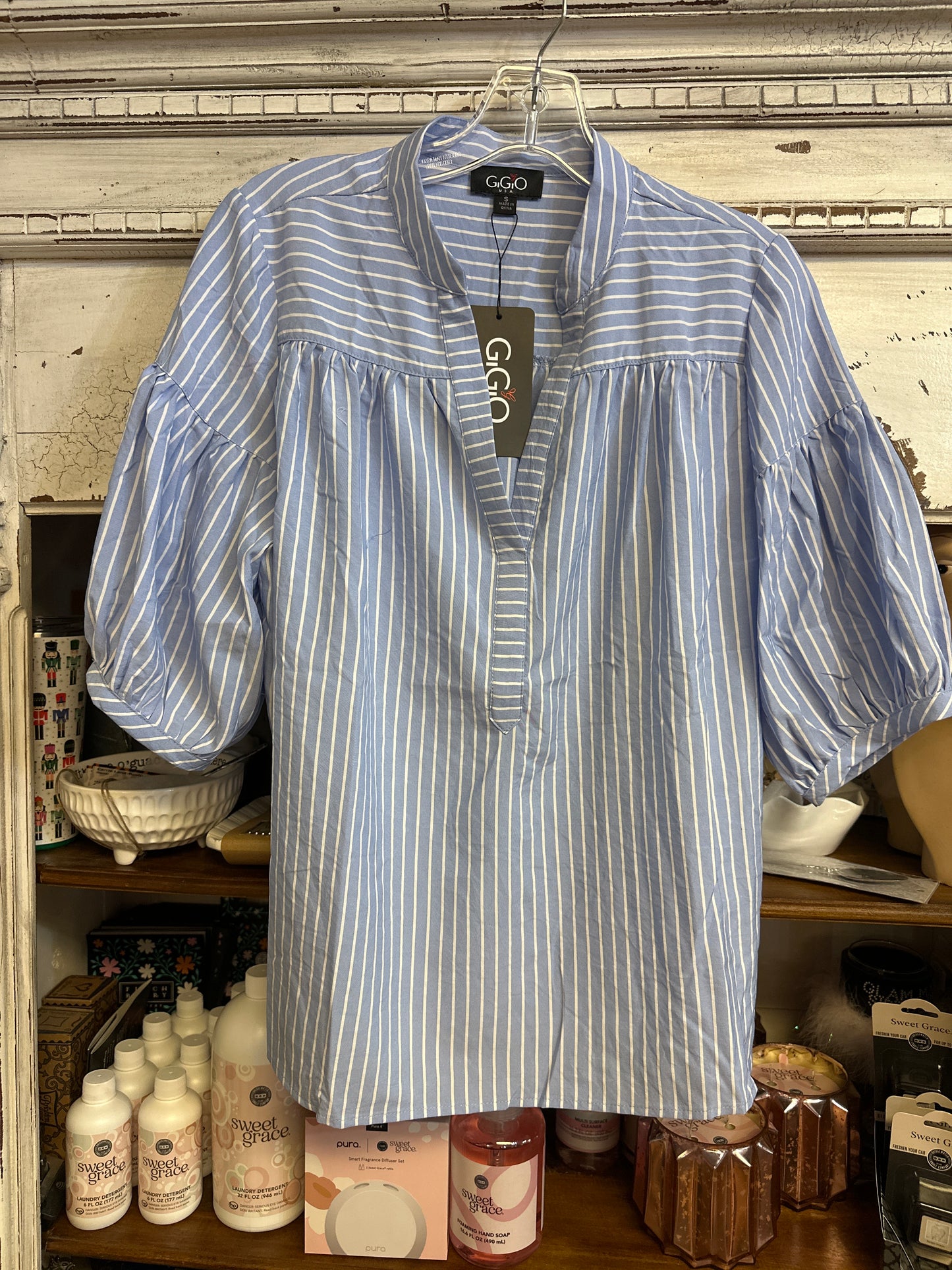 Blue Striped top