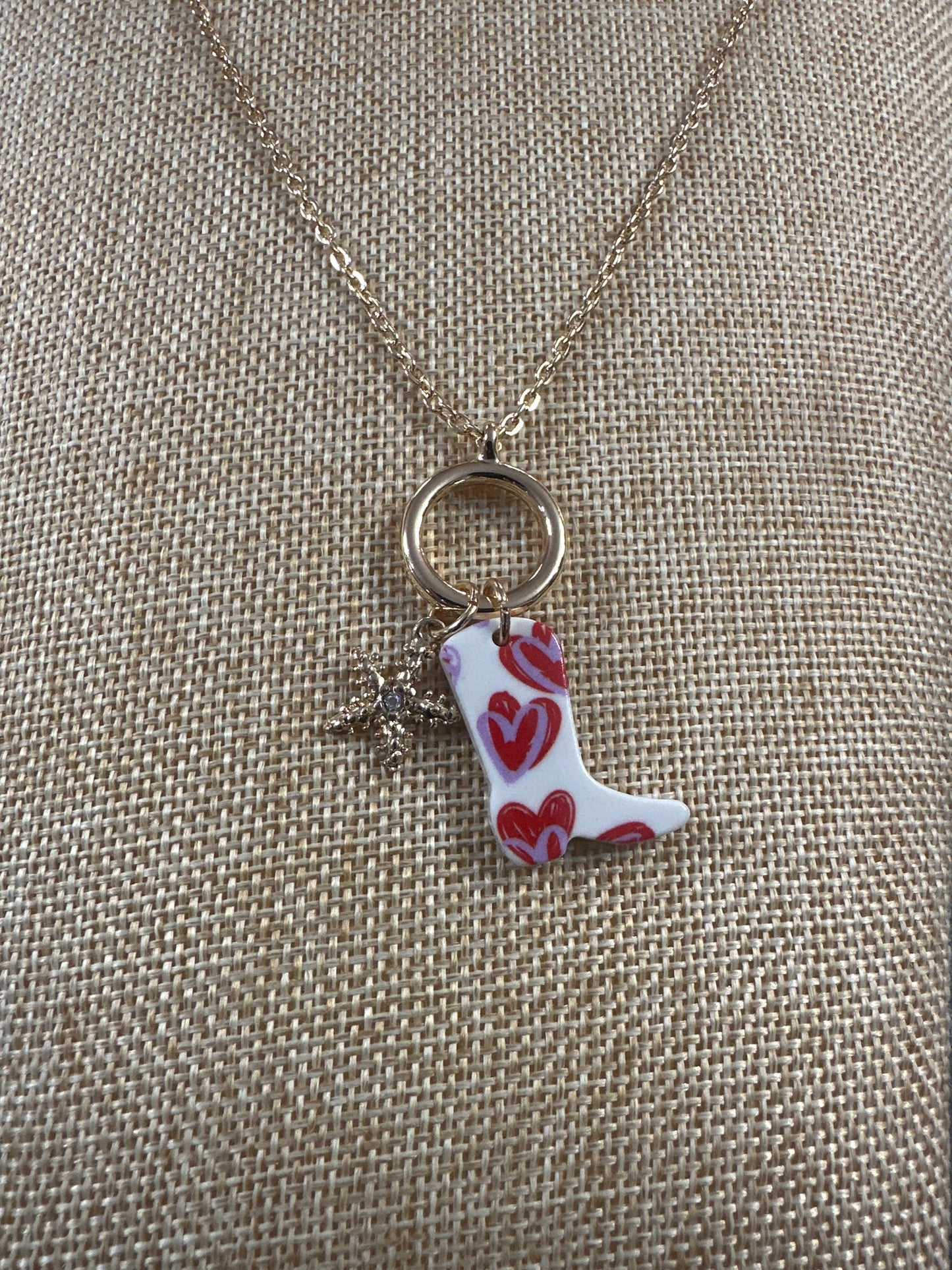 Boot charm necklace