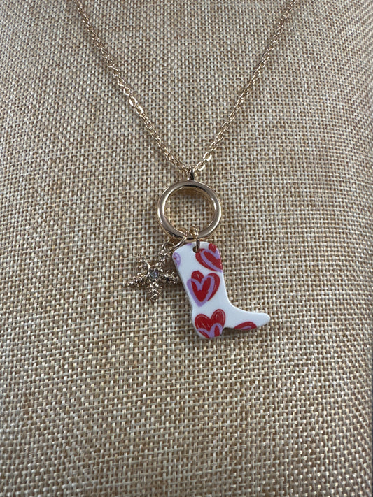 Boot charm necklace