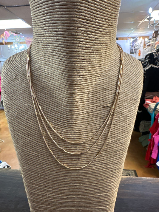 3 strand gold Necklace
