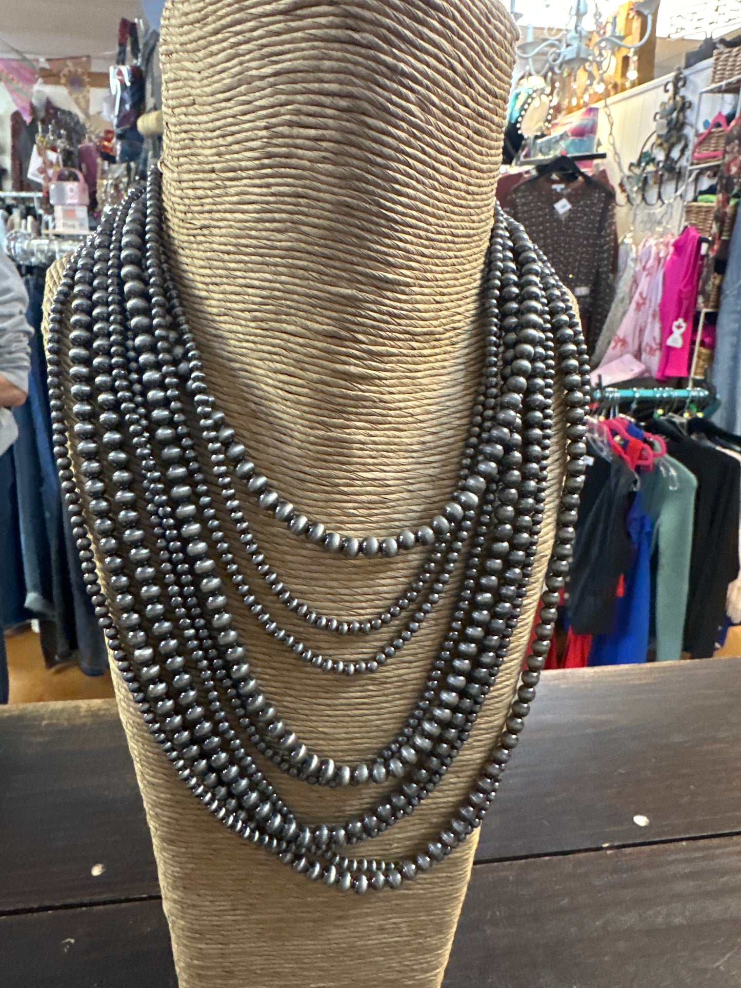 9 strand Indian pearl necklaces