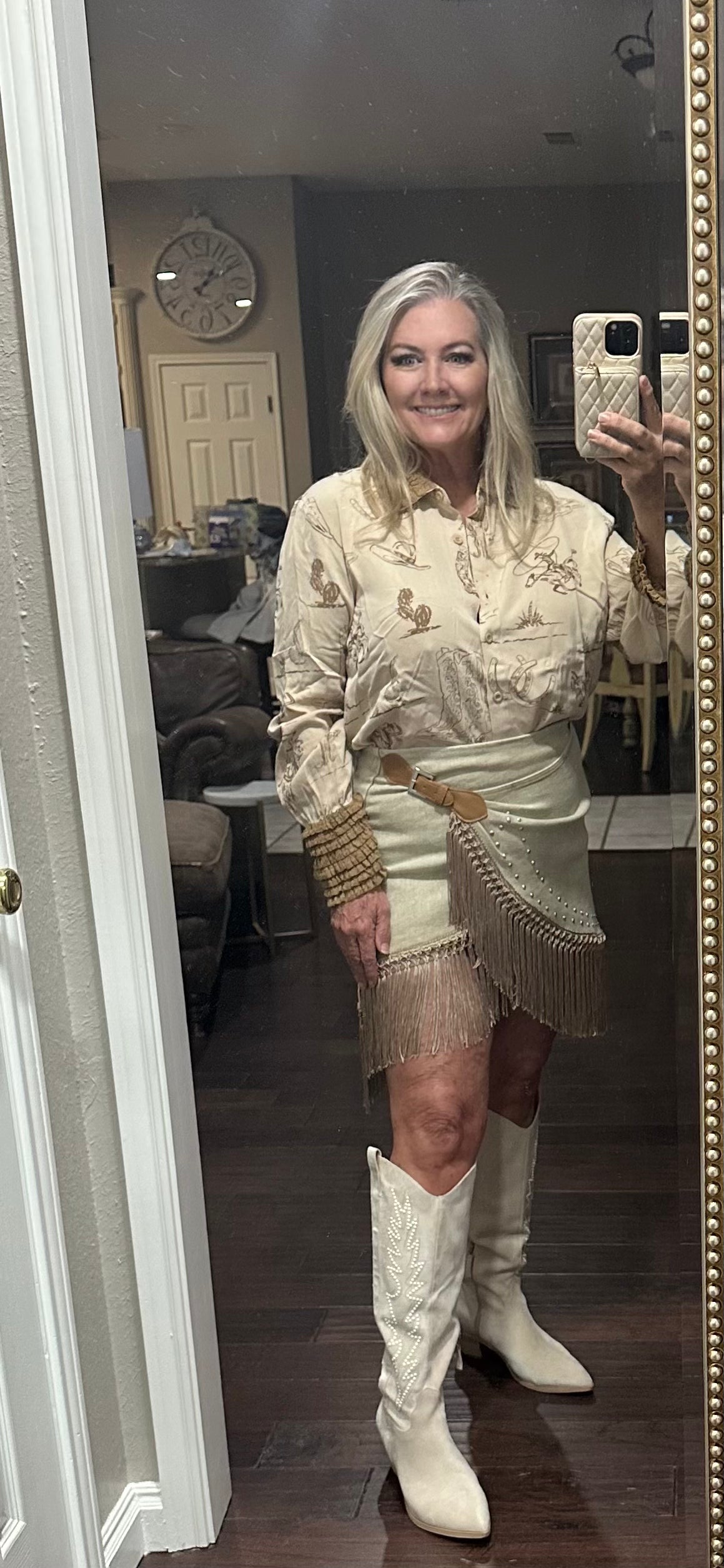 Western ruffle shirt