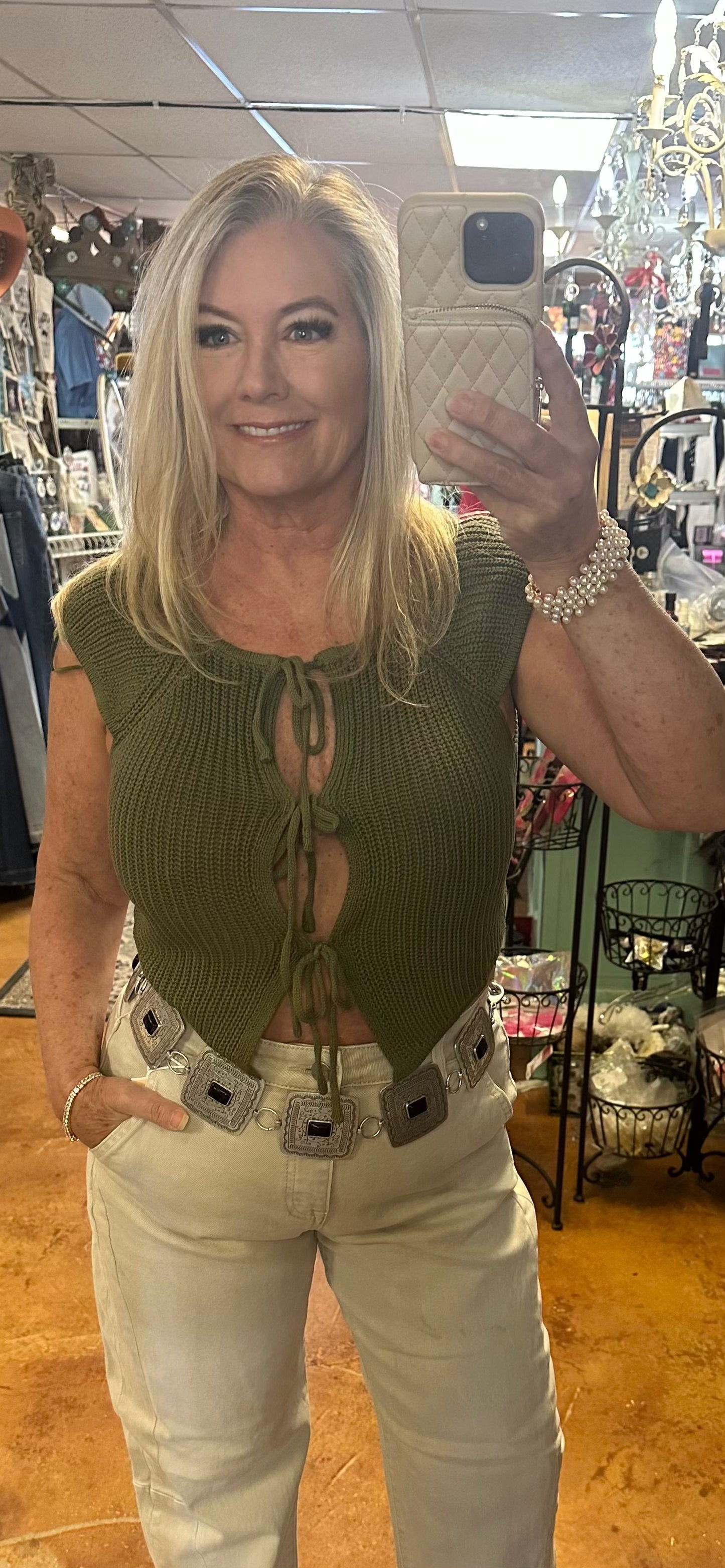 Front tie vest
