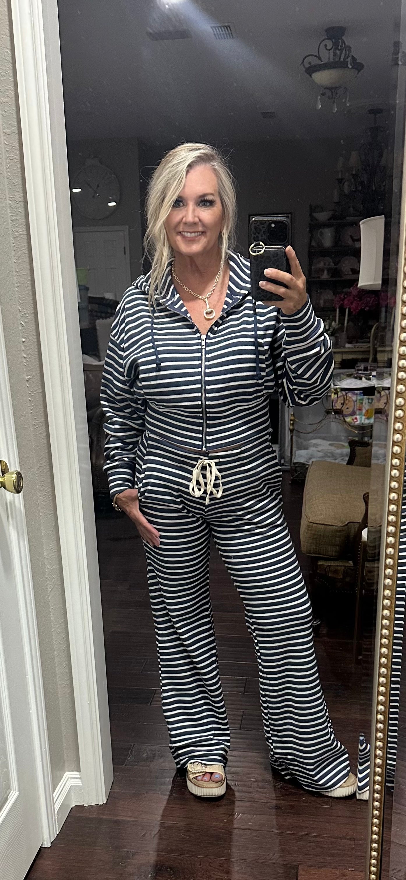 Striped hoodie set
