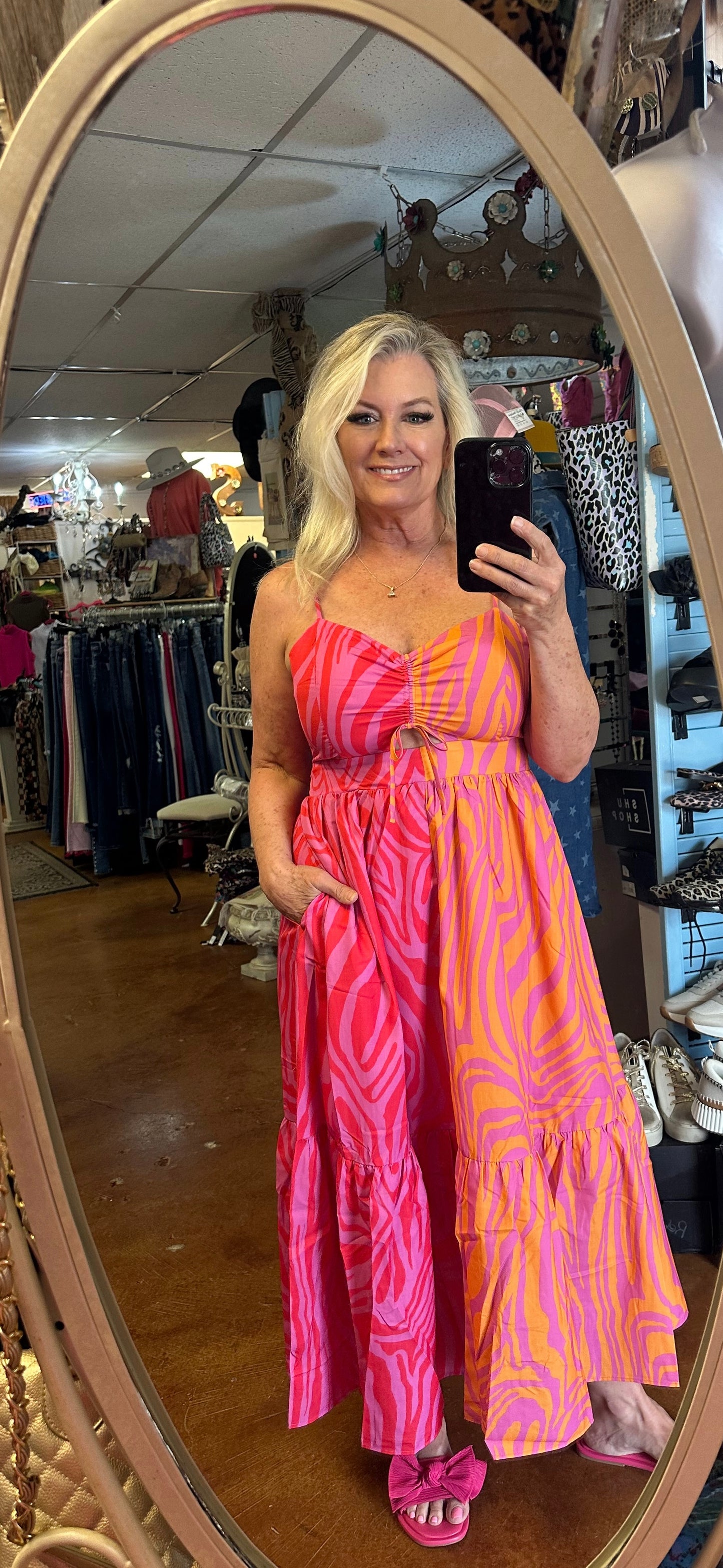 Color block Zebra Dress