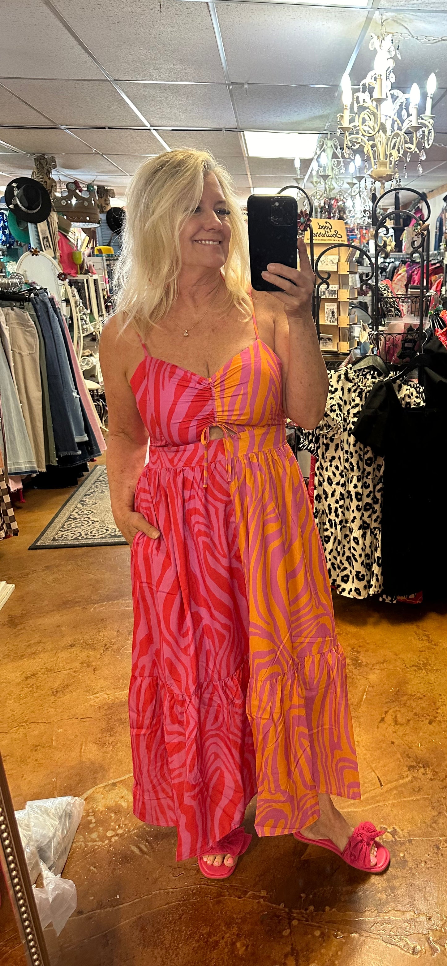 Color block Zebra Dress