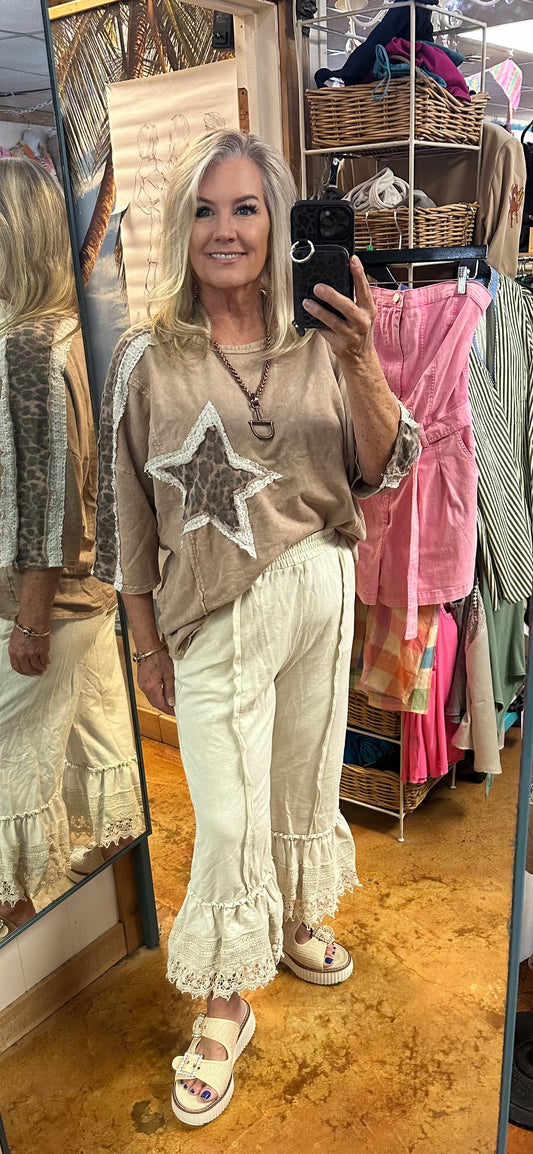 Star leopard top