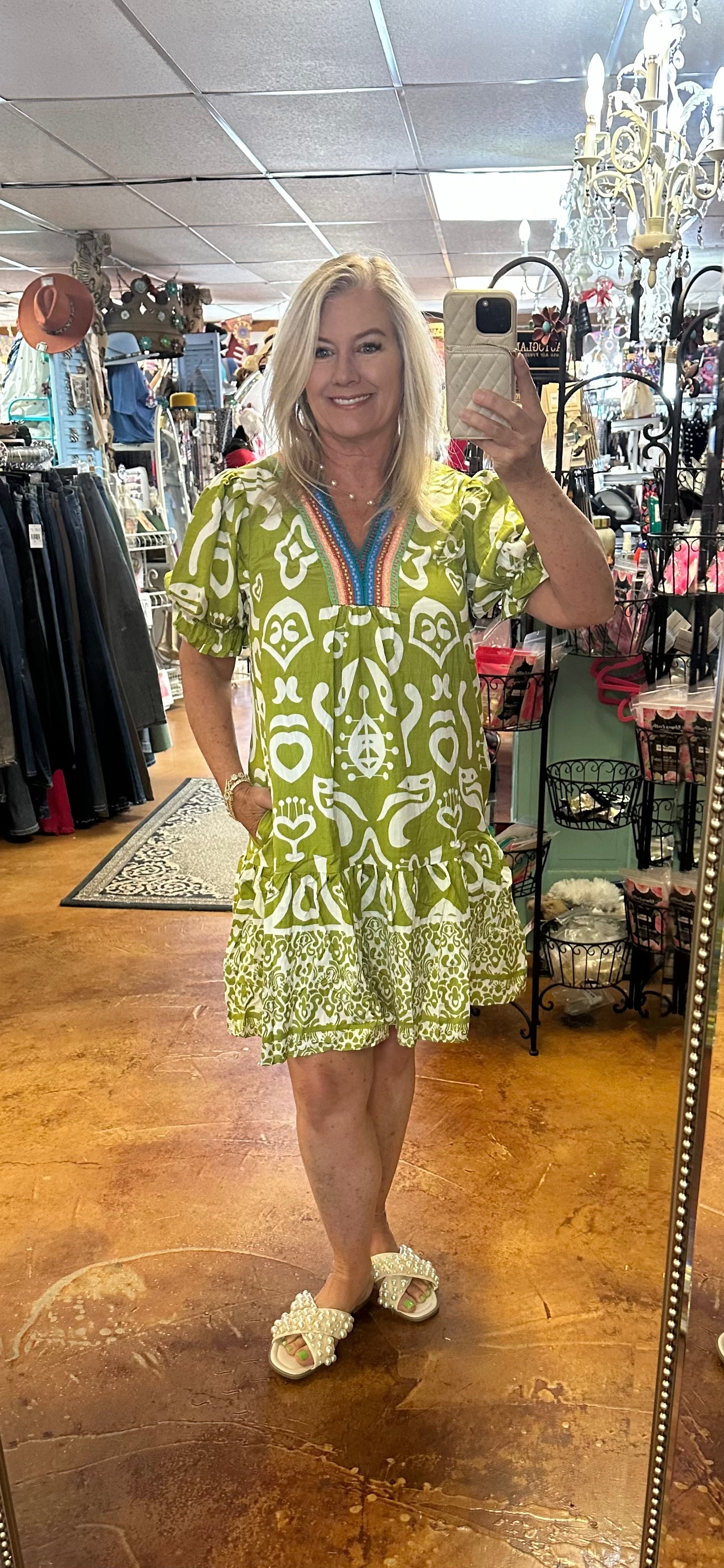 Chartreuse dress