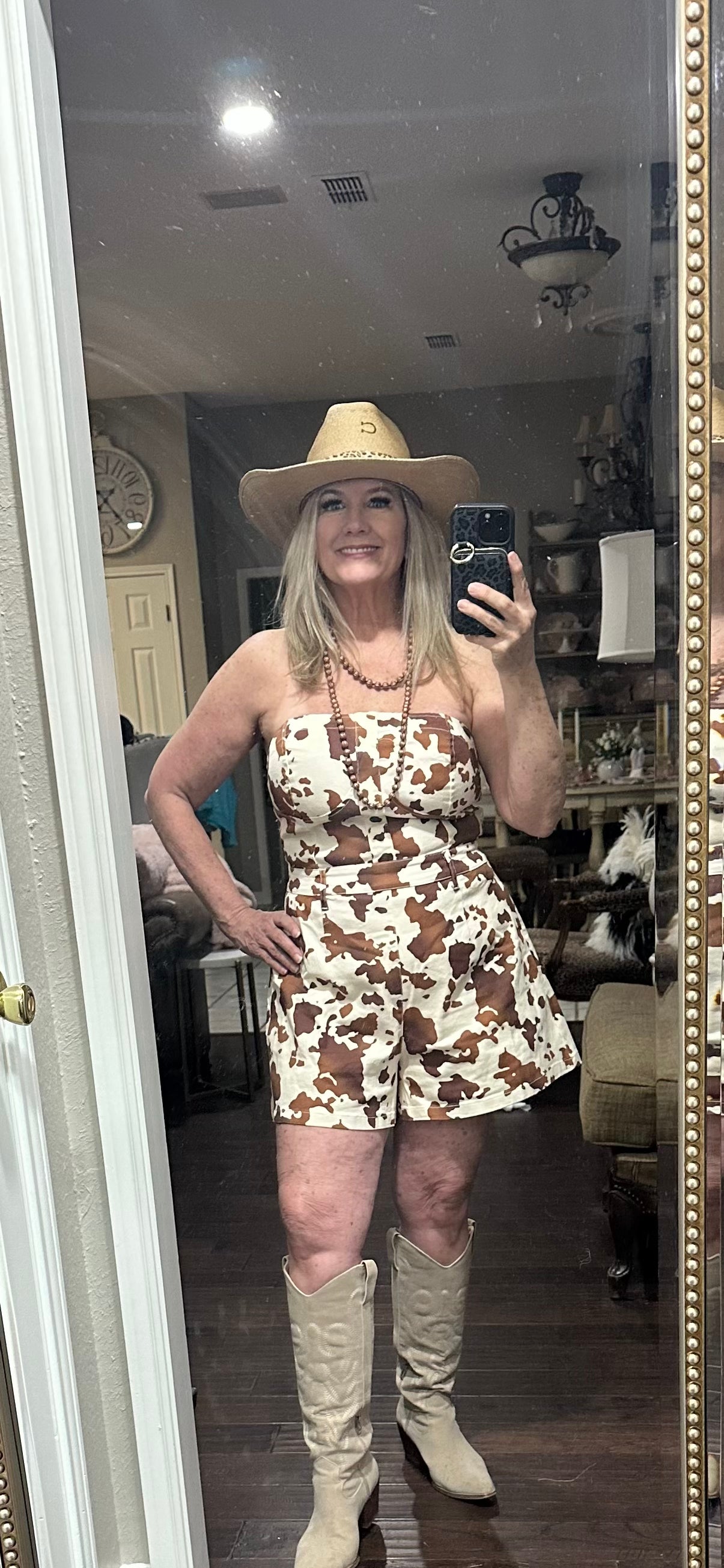Cow print Romper