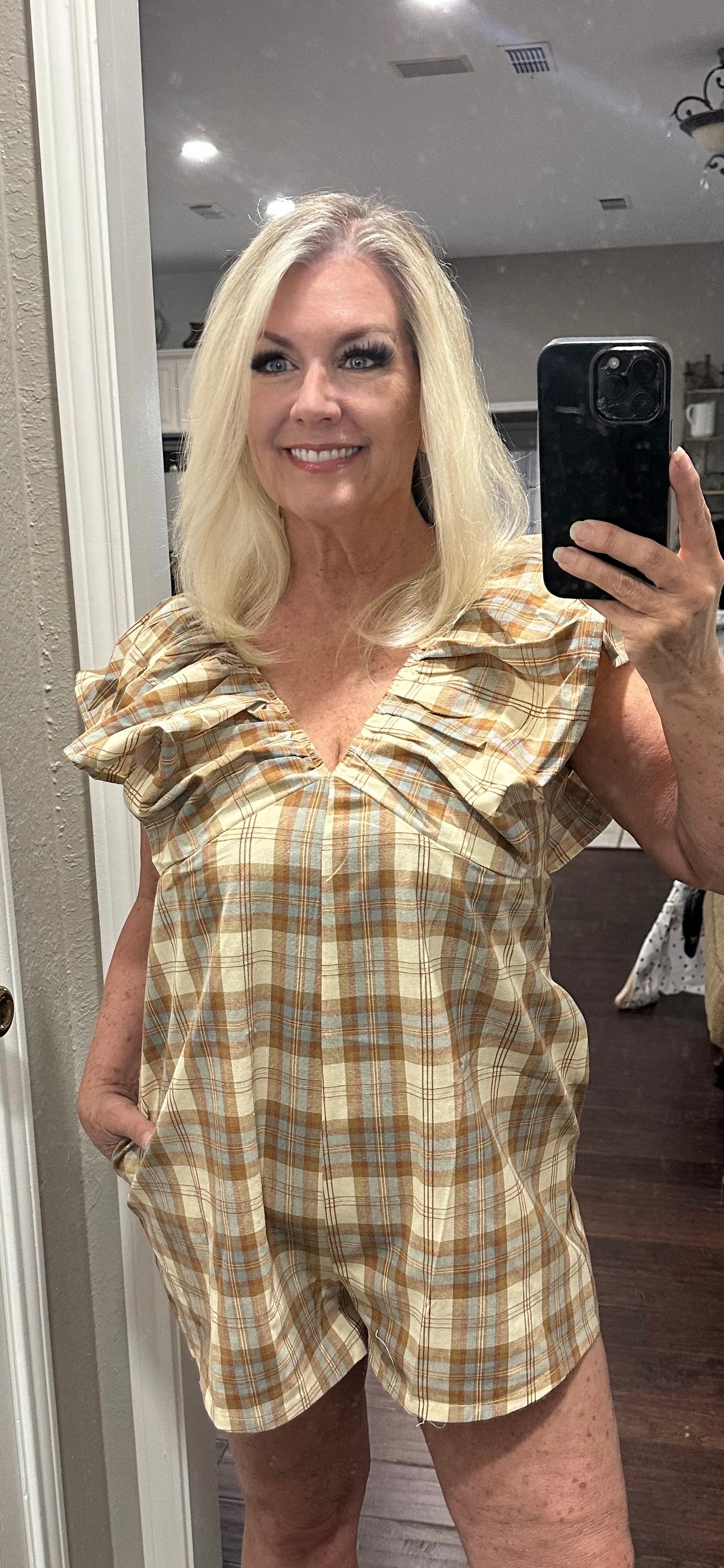 Plaid Romper
