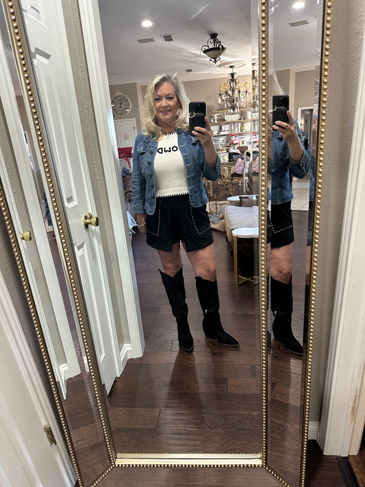 Studded skort