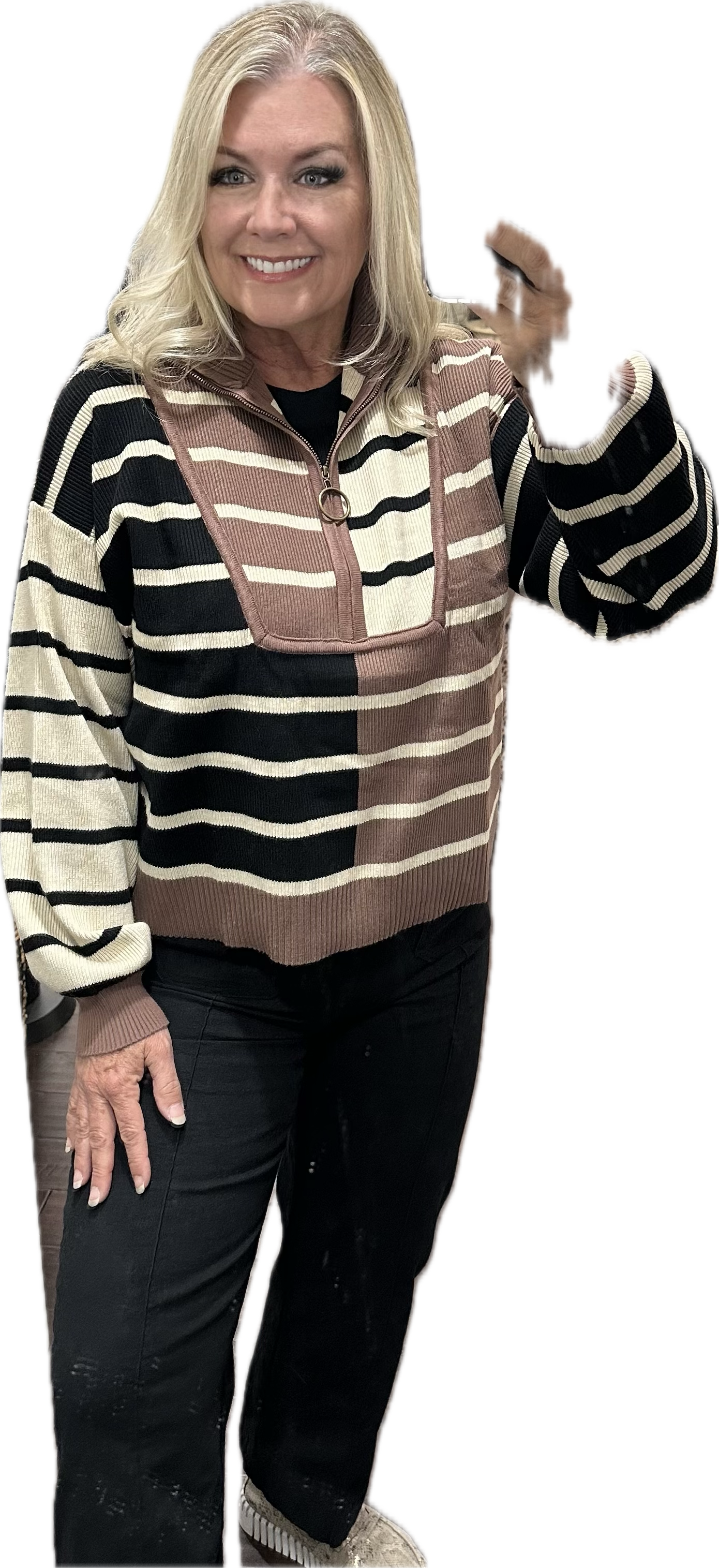 Retro stripped sweater
