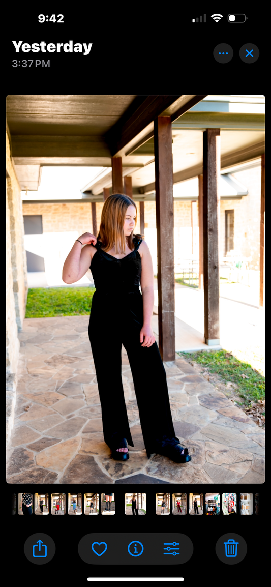 Black velvet sequin romper