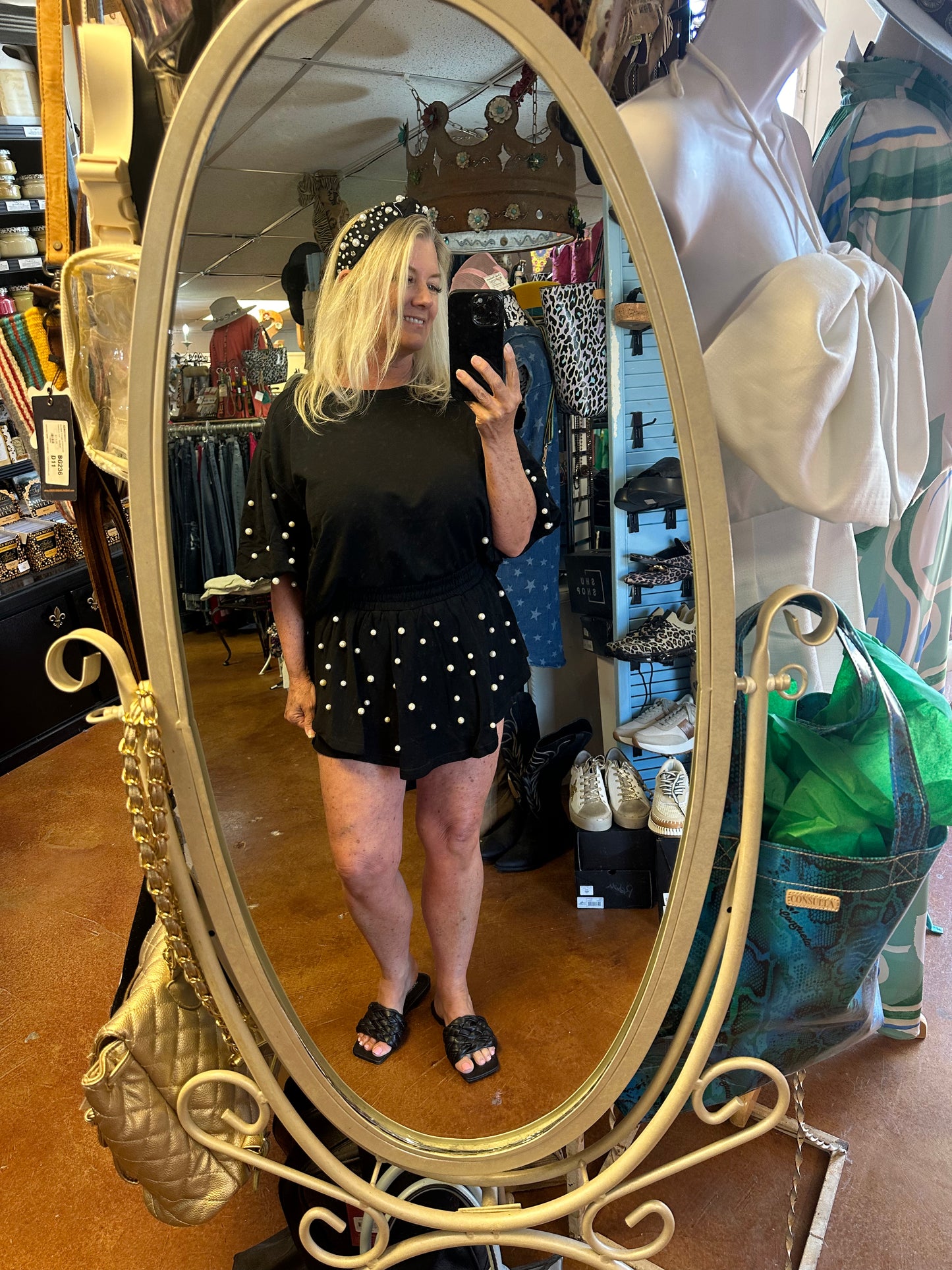 Chambray Pearl skort