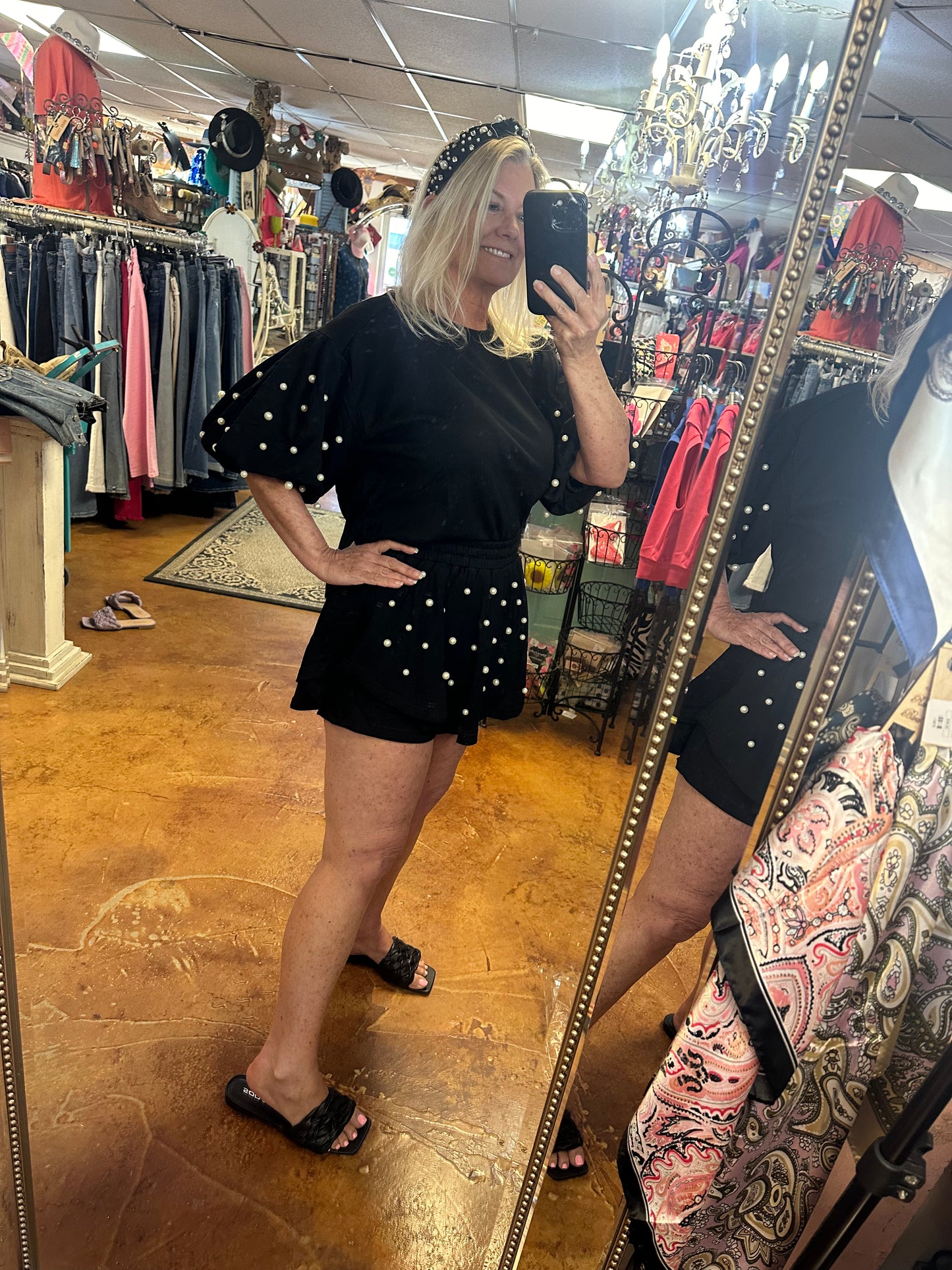 Chambray Pearl skort