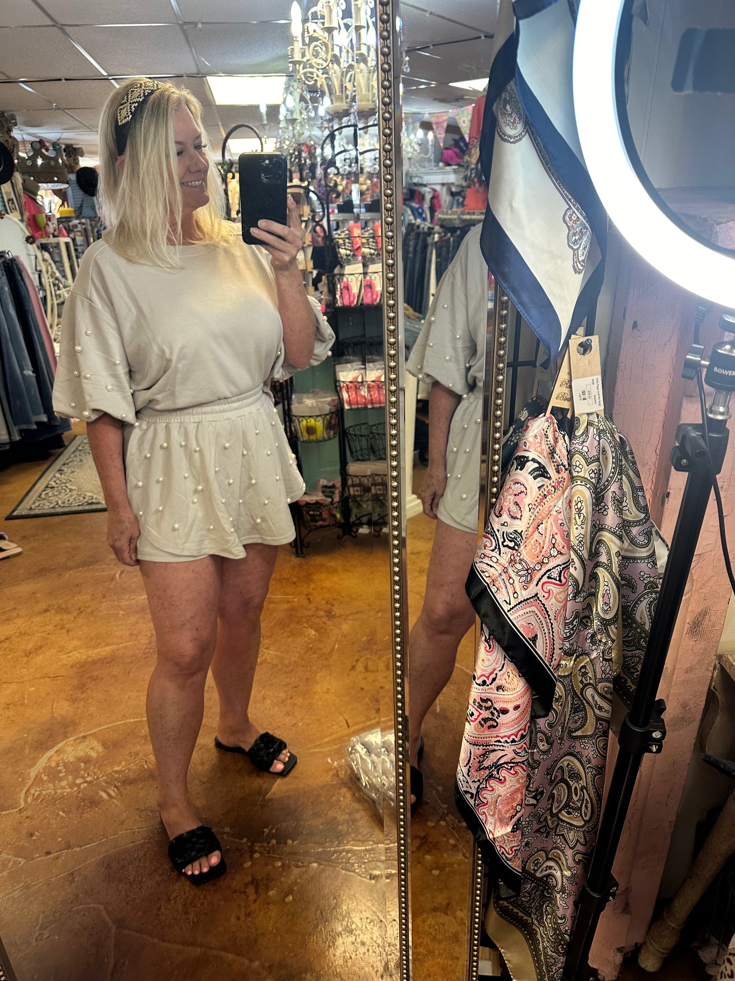 Chambray Pearl skort