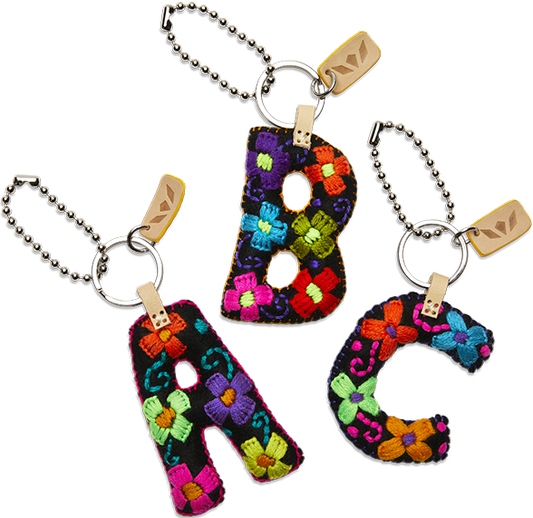 Black Felt Alphabet Charms