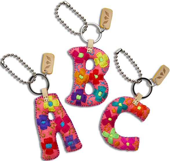 Orange Felt Alphabet Charms