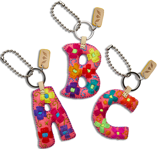 Orange Felt Alphabet Charms