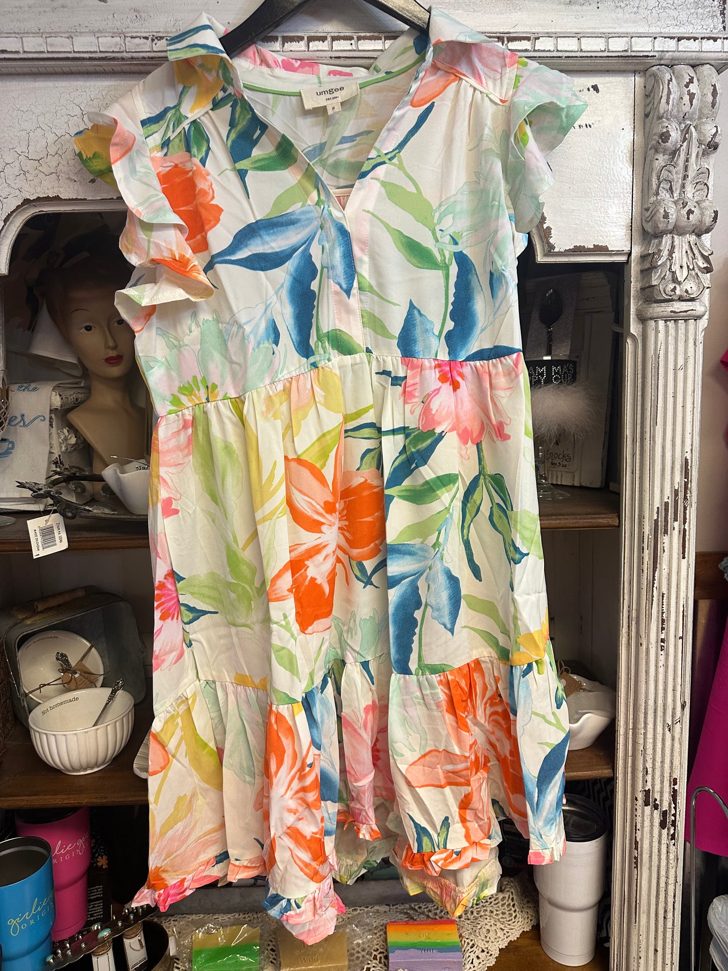 Cream mix dress