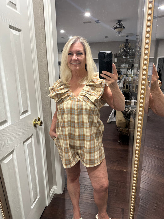 Plaid Romper