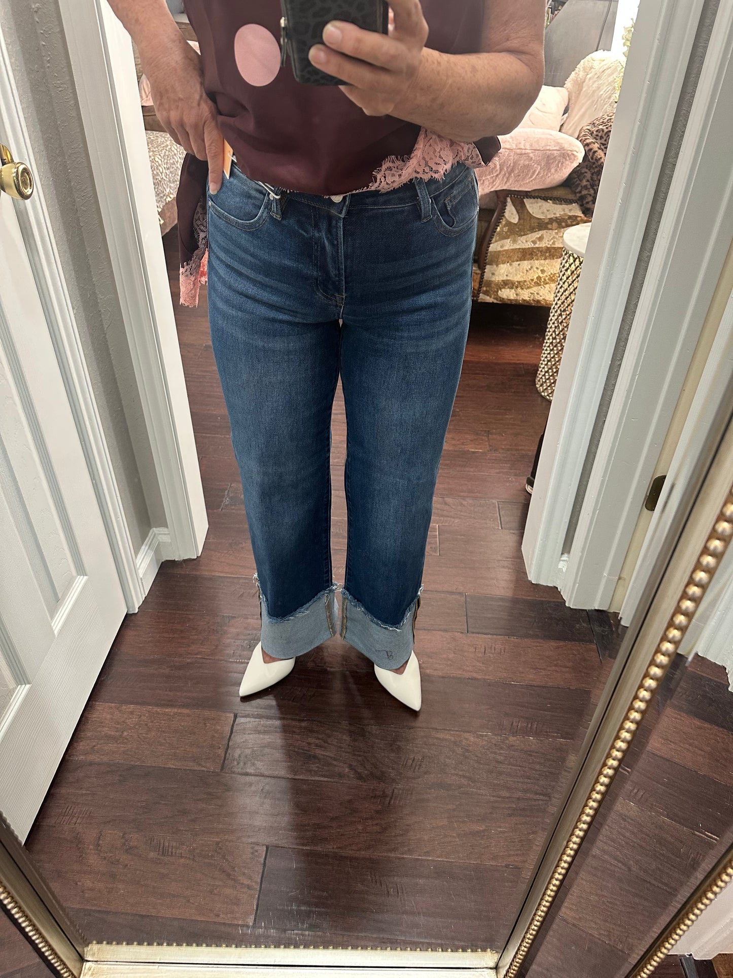 Risen cuffed denim