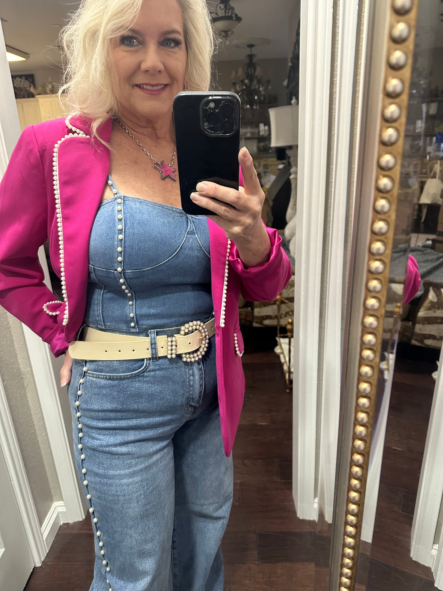 Pearl Denim High-Rise Jean