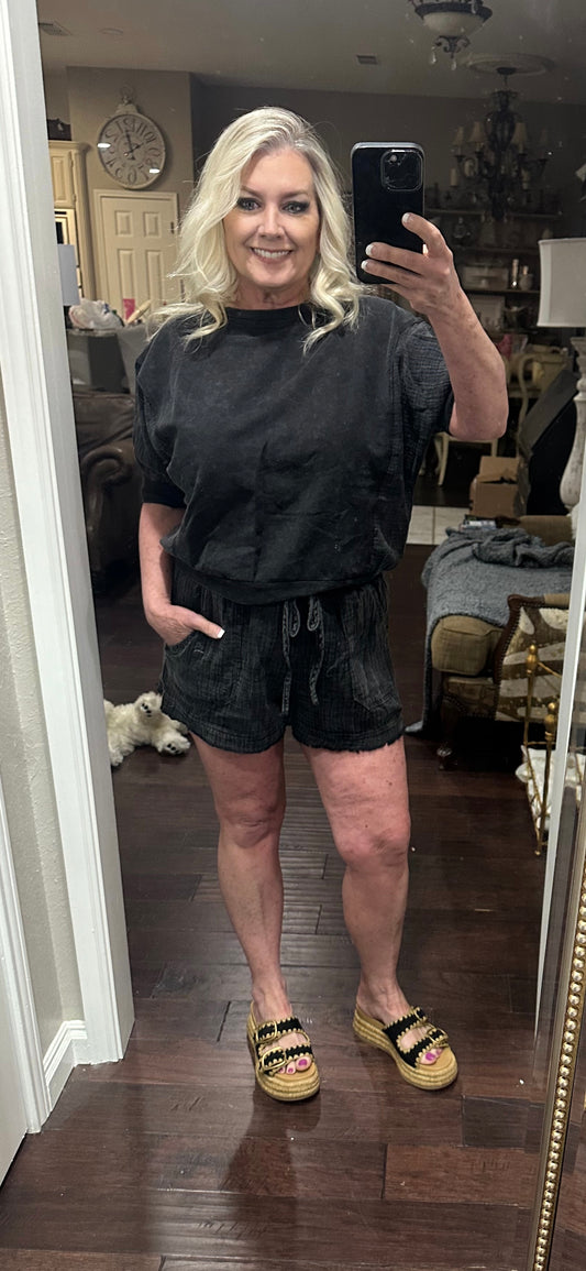 Black Short set