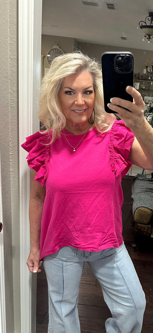 Flutter sleeve top