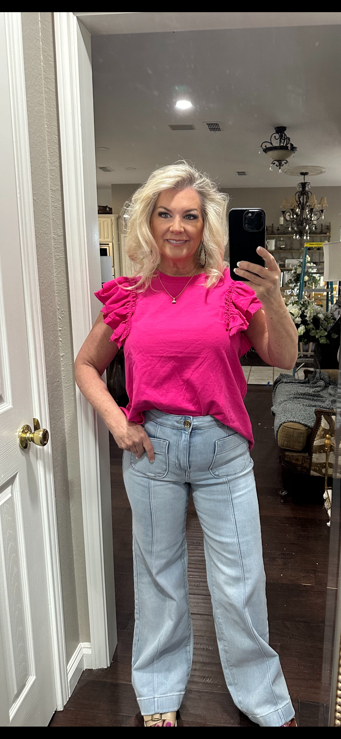 Flutter sleeve top