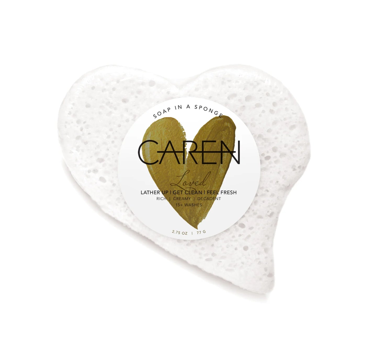 LOVED, HEART SHAPED SPONGE
