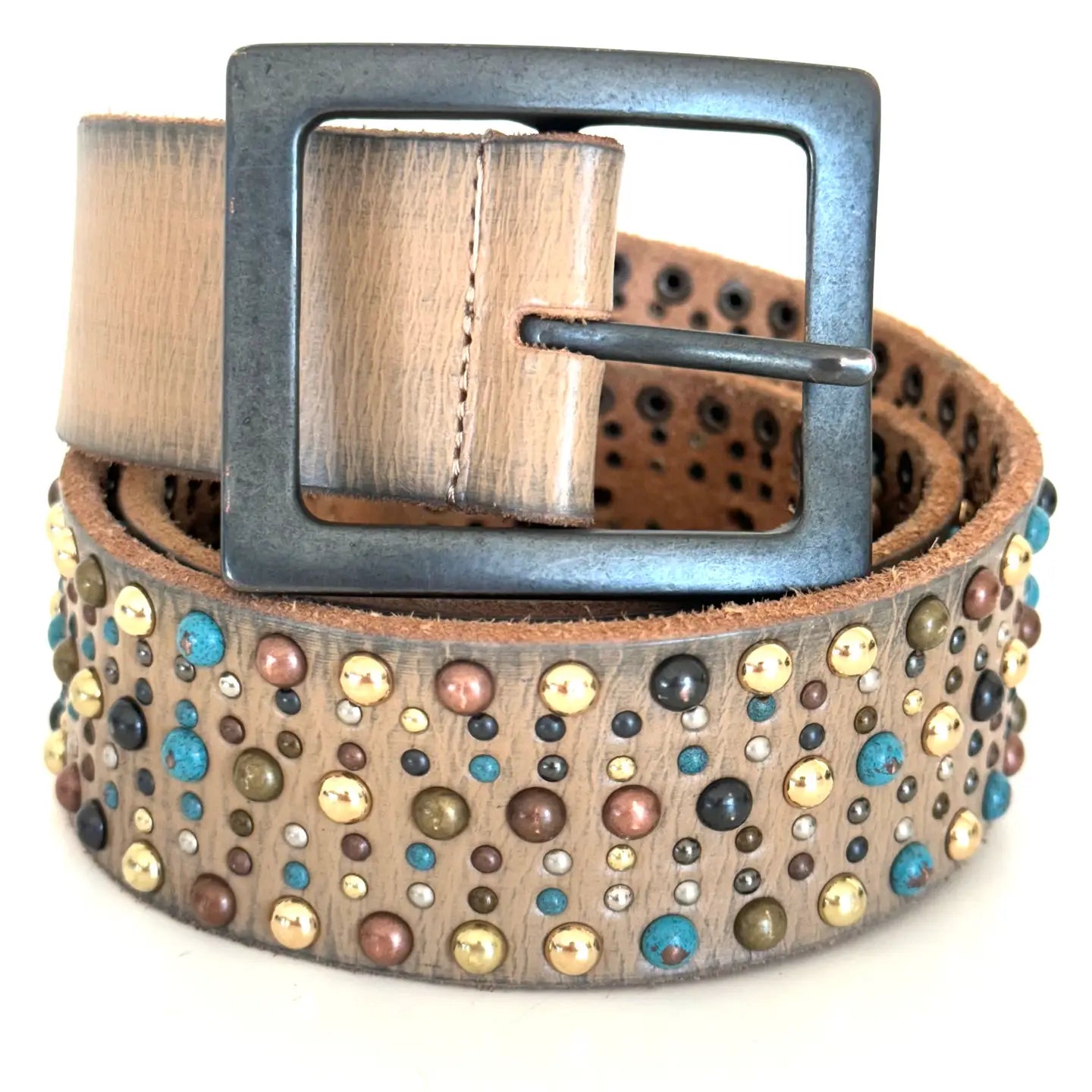 Blonde multi stud belt